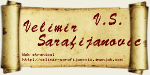 Velimir Sarafijanović vizit kartica